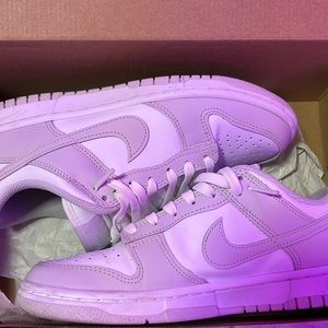 Lightly worn light violet dunks
